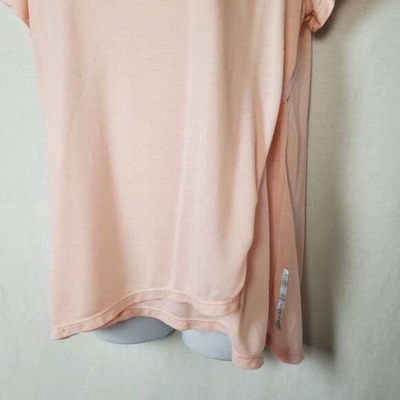 Calvin Klein Performance Peach Side Split Tee L - Picture 3 of 7